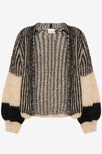 Noella - Liana Knit Cardigan - Cream/Black