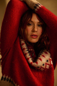 One Collective - Tana Argyle Jumper - Red
