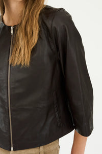 Pieszak Lanni Leather jacket - Black coffee