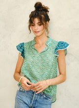 M.A.B.E Dana Print Top - Green