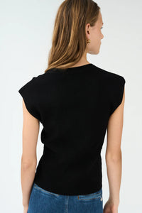 Pieszak - Vigga crossover knit top - Black