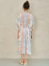 M.A.B.E Dory Print Cover Up - Blue/Rust