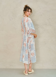 M.A.B.E Dory Print Cover Up - Blue/Rust