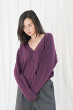 TWNS - Anacapa Cardigan - Aubergine