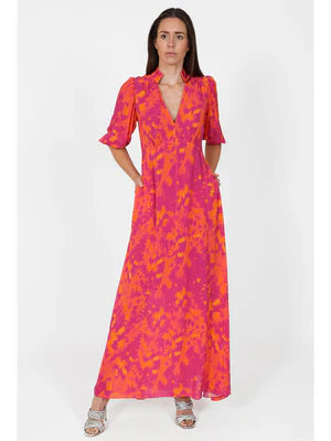 Sirens -  Elena Dress Pink Butterfly