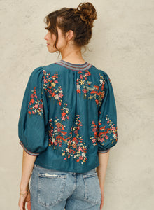 M.A.B.E Emi Emb Jacket - Blue