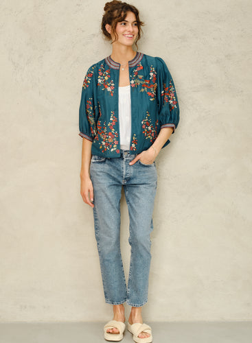 M.A.B.E Emi Emb Jacket - Blue