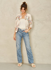 M.A.B.E Emi Emb Jacket - Ecru/Pastel
