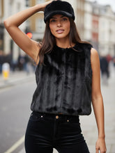 Nooki - Edelweiss Faux Fur Gilet - Black