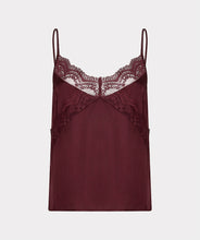 EsQualo - Lace Satin Camisole - Merlot