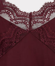 EsQualo - Lace Satin Camisole - Merlot