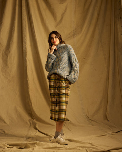 One Collective - Annecy Cable Knit Jumper - Light Teal