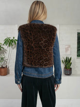 Edelweiss Faux Fur Gilet - Chocolate leopard