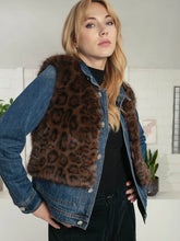 Edelweiss Faux Fur Gilet - Chocolate leopard