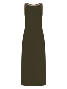 Nooki Finch Jersey Dress - Khaki