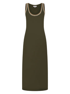 Nooki Finch Jersey Dress - Khaki