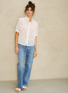 M.A.B.E Frani Emb Top - White