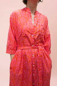 Dreams Handmade Apparel - Lawson Dress -  Red Fushia