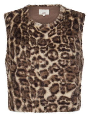 Nooki - Edelweiss Gilet - Cream Leopard