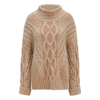 One Collective - Annecy Cable Knit Jumper - Spice