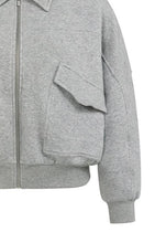 YAYA - Zipped Sweat Jacket - Grey
