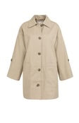 YAYA - Oversized Cotton Jacket with Buttons and Patch Pockets
