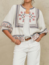 M.A.B.E - Calista Emb Jacket - Ecru/Multi