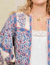 M.A.B.E - Della Print Jacket - Blue/Pink