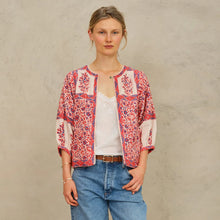 M.A.B.E - Della Print Jacket - Red/Navy