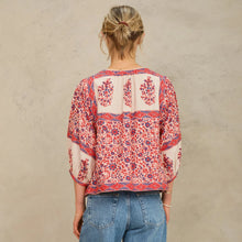 M.A.B.E - Della Print Jacket - Red/Navy