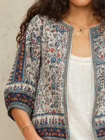 M.A.B.E - Cass Print Jacket - Indigo/Rust