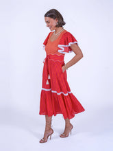 New Day Originals - Feather Dress - Pink/Orange Gingham Stripe