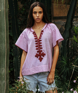 Rose & Rose Upminster Top - Pink Wine