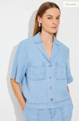 SUNCOO Laban Blouse - Jeans Clair
