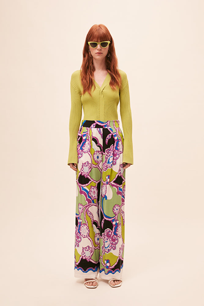 Suncoo Jairo Wide Leg Trousers