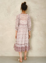 M.A.B.E Kiki Print Gathered Dress - Blue