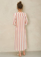 M.A.B.E Kori Stripe Kaftan - Ecru/Multi