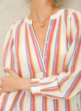 M.A.B.E Kori Stripe Kaftan - Ecru/Multi