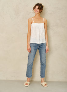 M.A.B.E Livie Emb Cami - White