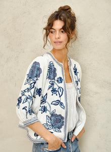 M.A.B.E Lucia Emb Jacket - Blue
