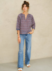M.A.B.E Mari Print Top - Indigo