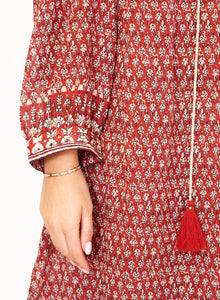 M.A.B.E. Mari Print Kaftan - Red