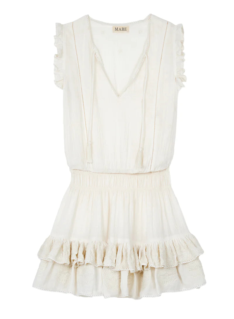 M.A.B.E. Mini Mana Dress - Ecru