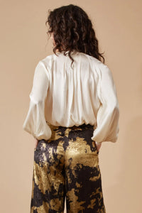 Traffic People - Moonstruck Billow Blouse in Cream