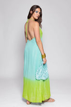 Sundress Natasha Long Dress - Marbella Tie Dye Pool and Lime