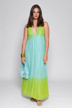 Sundress Natasha Long Dress - Marbella Tie Dye Pool and Lime