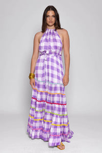 Sundress Neptune Maxi Dress - Gingham Lavender