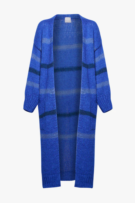 Noella - Prisca Knit Cardigan Long - Blue Mix