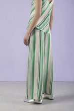 Ottod'Ame - Green Stripe Viscose Palazzo Pants