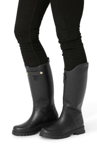 Ilse Jacobsen - Asymmetric Wellington Boots (Rub Swift 02) - Black